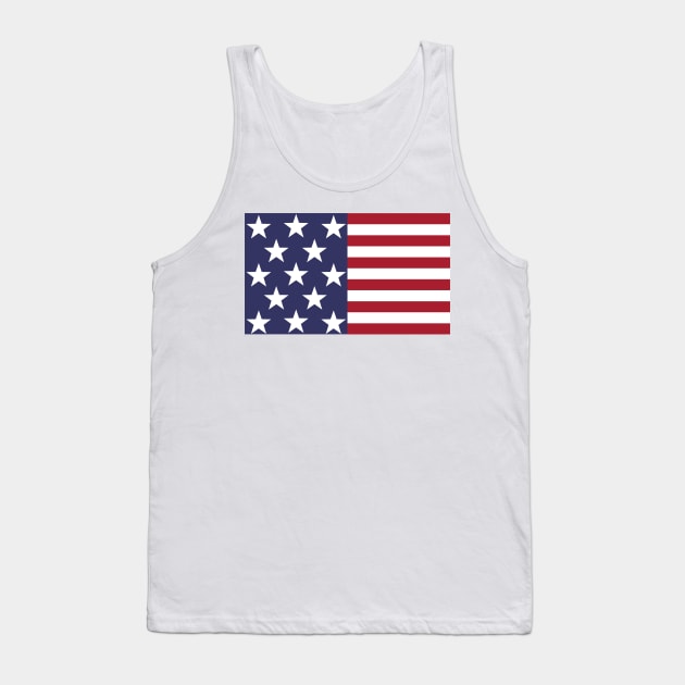 American Flag Clip Art Illustration Tank Top by LizzyizzyDesign